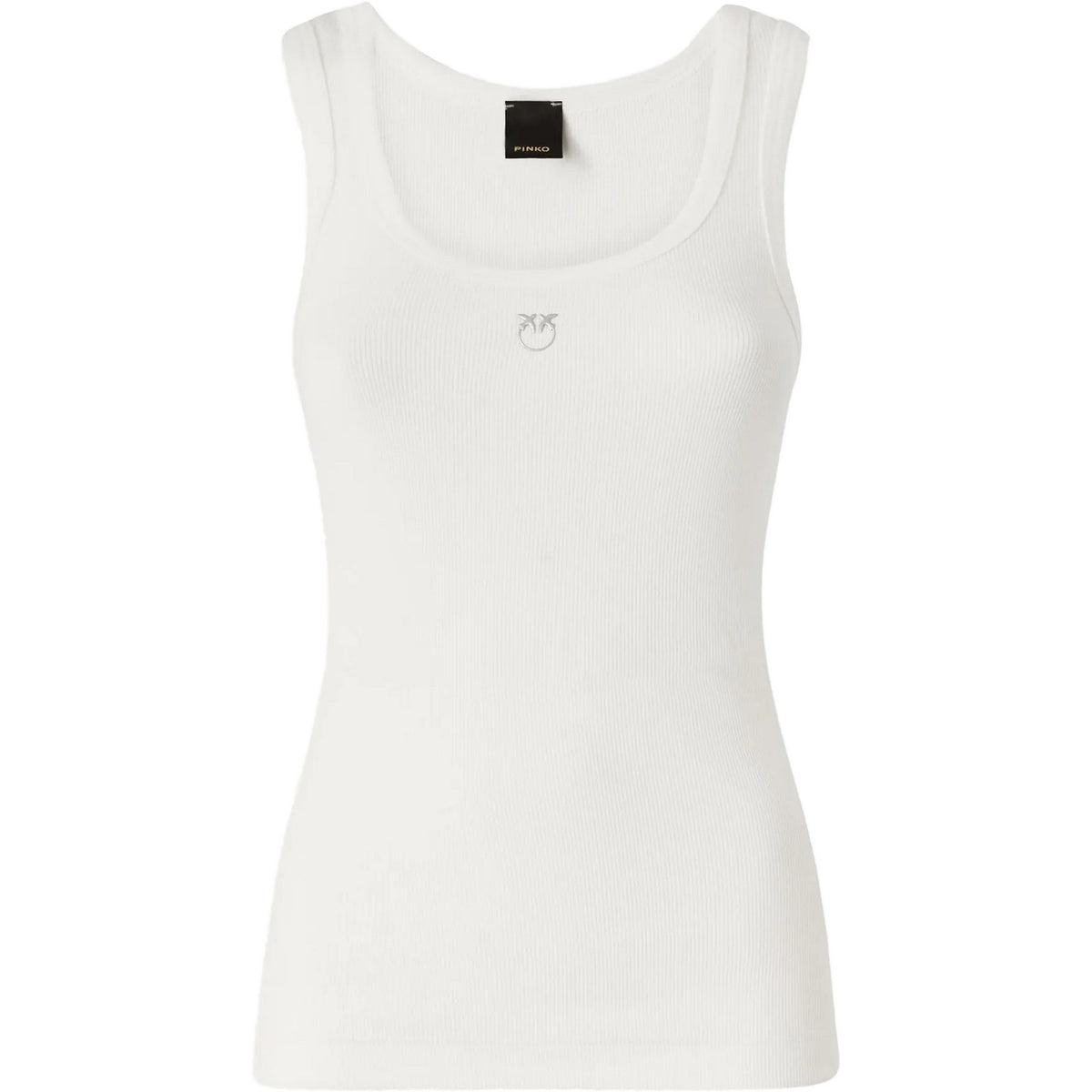 Canotte e top Donna Pinko - Calcolatore Canottiera Costina - Bianco