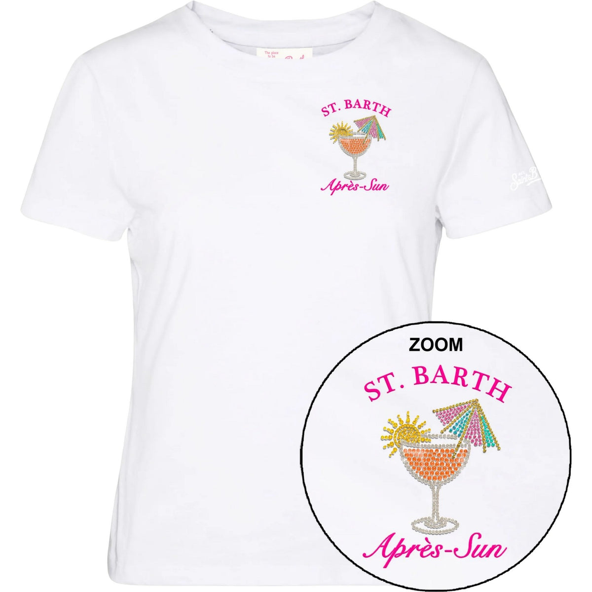 T-shirt Donna Mc2 Saint Barth - Cotton Crew Neck T-Shirt - Bianco