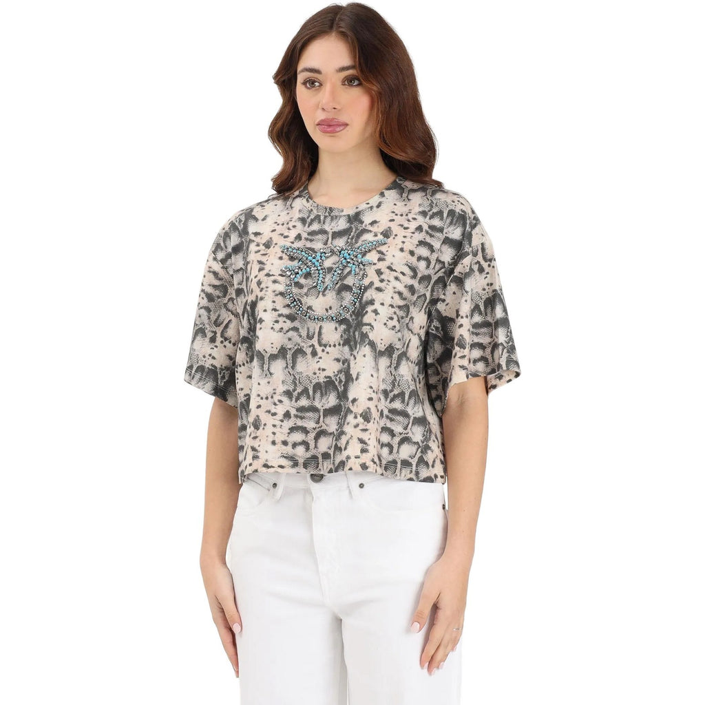 T-shirt Donna Pinko - Terni T-Shirt Jersey Snake Ric - Beige