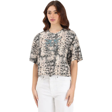 T-shirt Donna Pinko - Terni T-Shirt Jersey Snake Ric - Beige