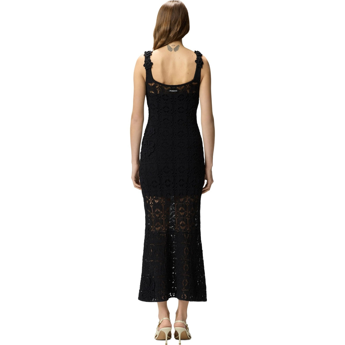 Vestiti da sera e cerimonia Donna Pinko - Juncus Abito Crochet Sewon Flo - Nero