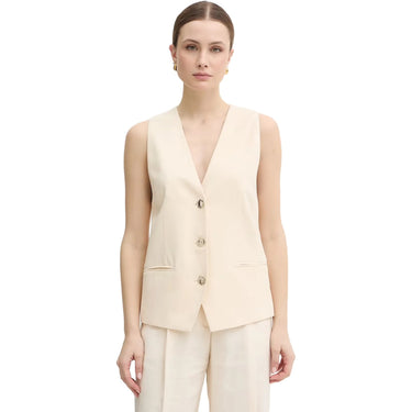 Gilet Donna Twinset - Gilet Corto - Beige-Gianni Foti