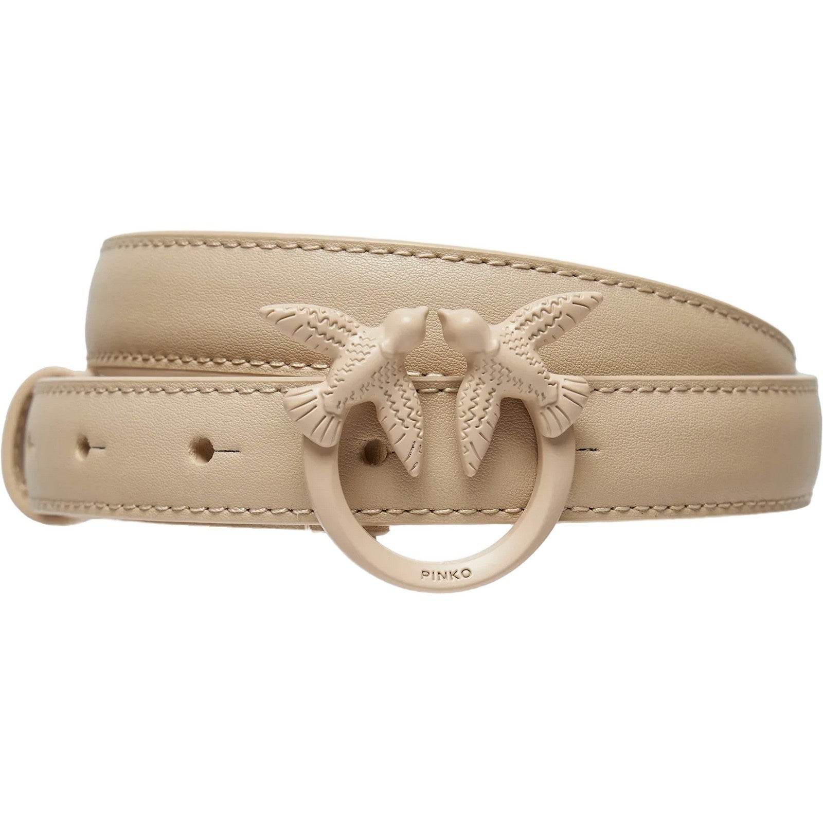 Cinture Donna Pinko - Love Berry H3 Belt Vit.seta Bl - Beige