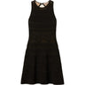 Vestiti casual Donna Twinset - Abito Corto In Maglia Smanicato Mix Punti - Nero di Twinset su Gianni Foti
