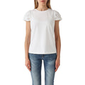T-shirt Donna Twinset - T-Shirt In Jersey M/C Con Dettagli Manica - Bianco