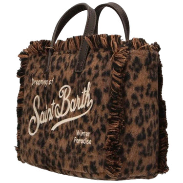 Borse a spalla Unisex Mc2 Saint Barth - Small Bag with Strap Vanity Mini Felt N Dark Leopard 18 Emb - Multicolore