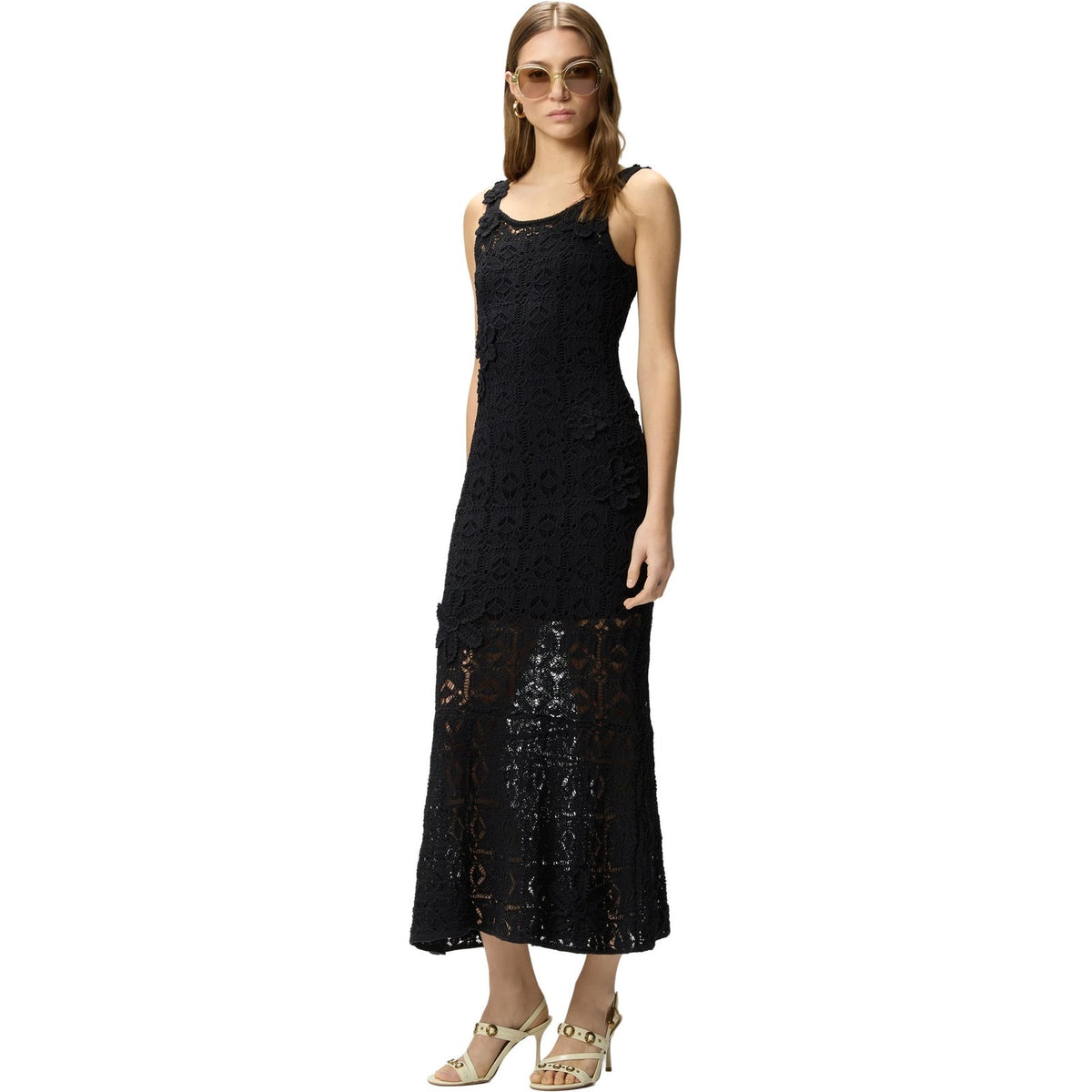 Vestiti da sera e cerimonia Donna Pinko - Juncus Abito Crochet Sewon Flo - Nero