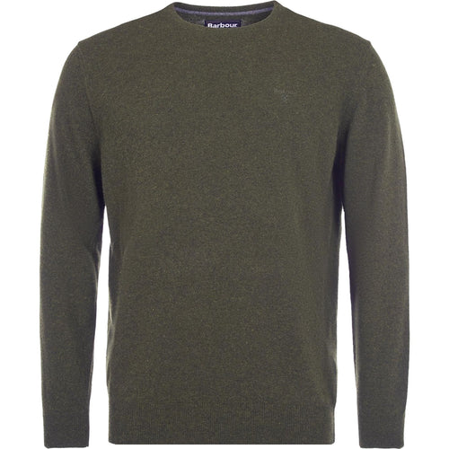 Maglioni Uomo Barbour - Essential L/Wool Crew Neck - Verde