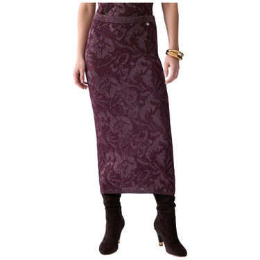 Gonne casual Donna Liu Jo - Knit Longuette Lamé Punto Pizz - Viola