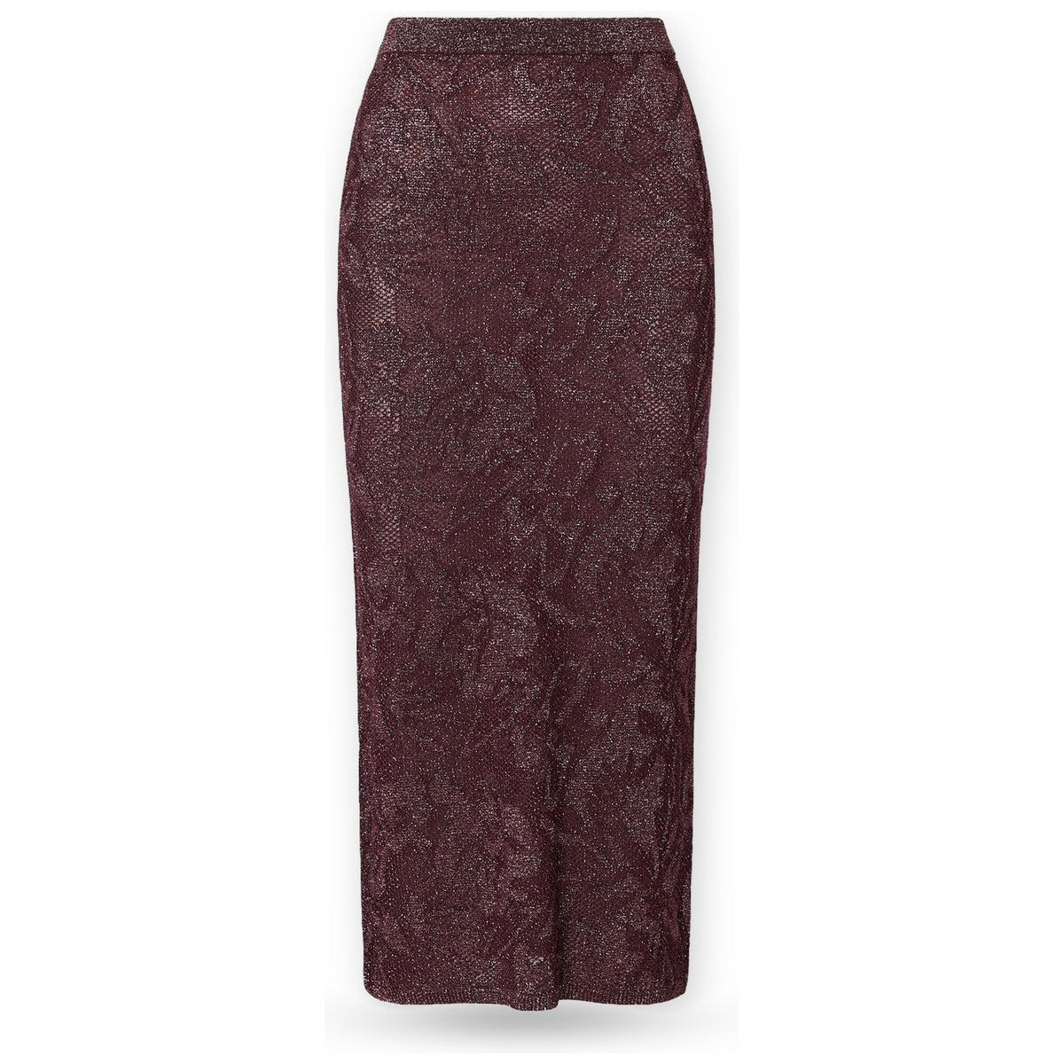Gonne casual Donna Liu Jo - Knit Longuette Lamé Punto Pizz - Viola