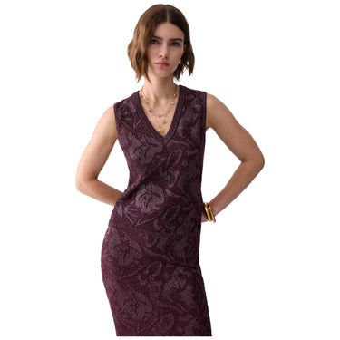 Maglie Donna Liu Jo - Maglia S/M In Lamé Punto Pizzo - Viola