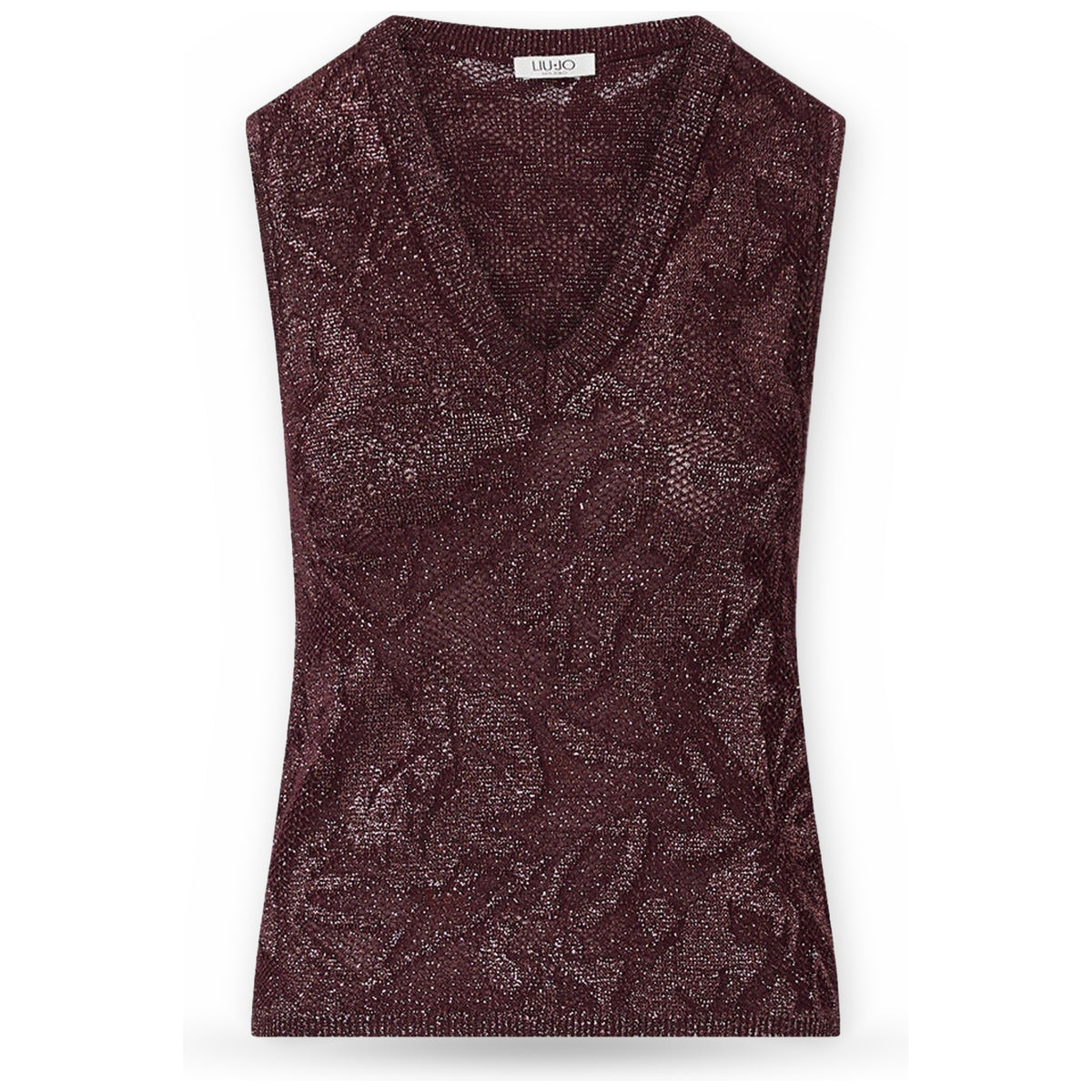 Maglie Donna Liu Jo - Maglia S/M In Lamé Punto Pizzo - Viola