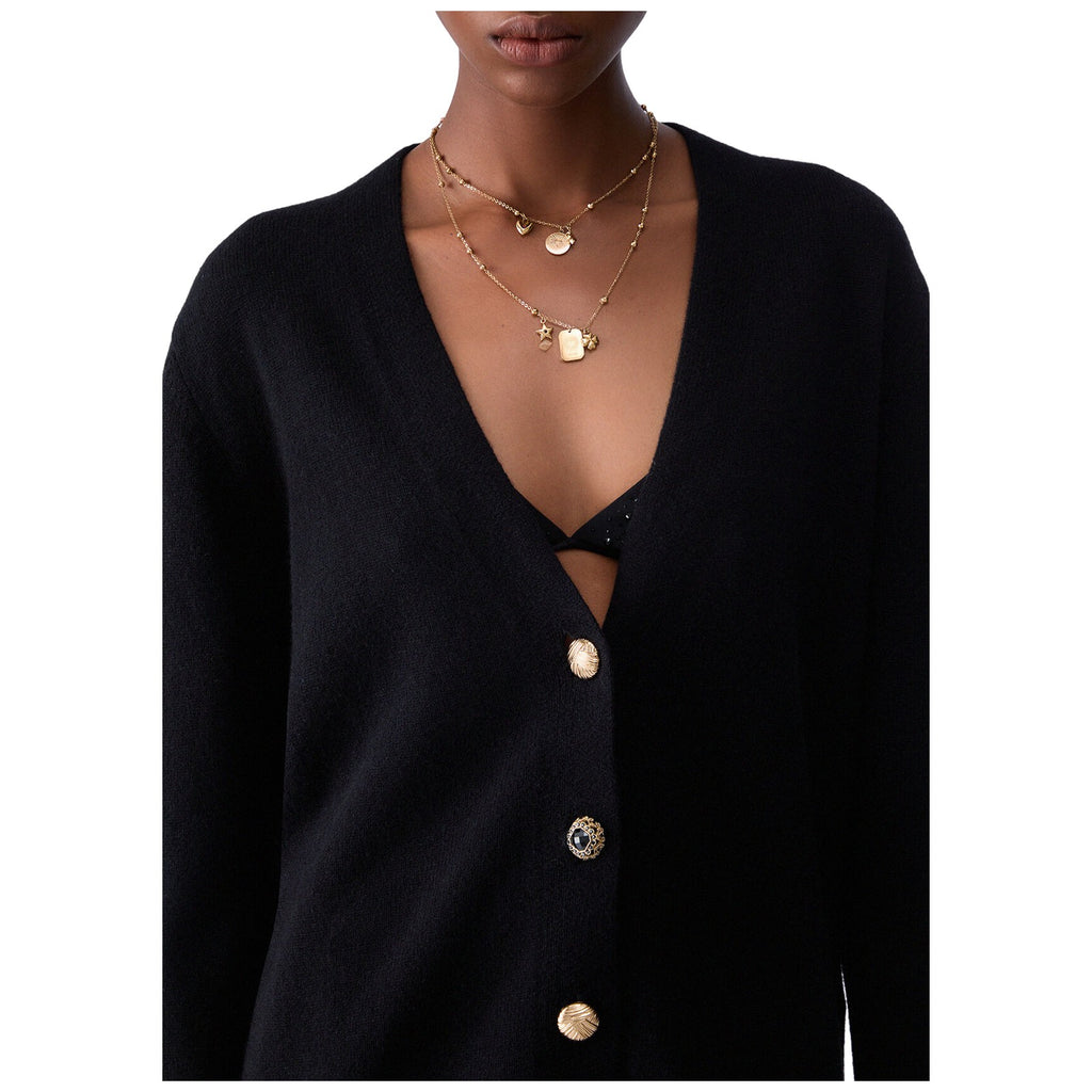 Maglie Donna Liu Jo - Ecs Maglia Aperta M/L Foderata - Nero