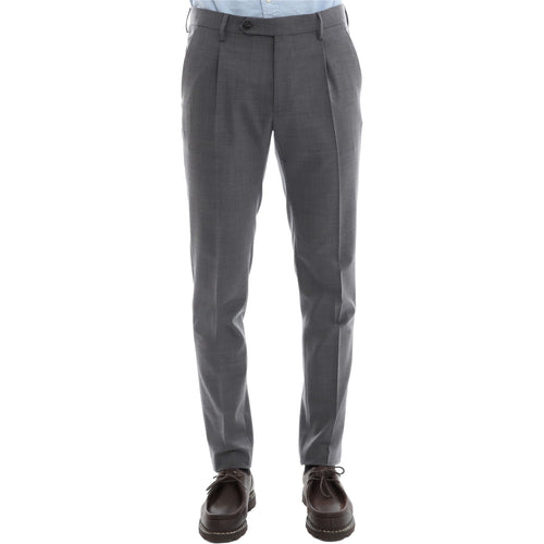 Pantaloni Uomo Berwich - Pantalone Soft Fit Con Elastico - Grigio