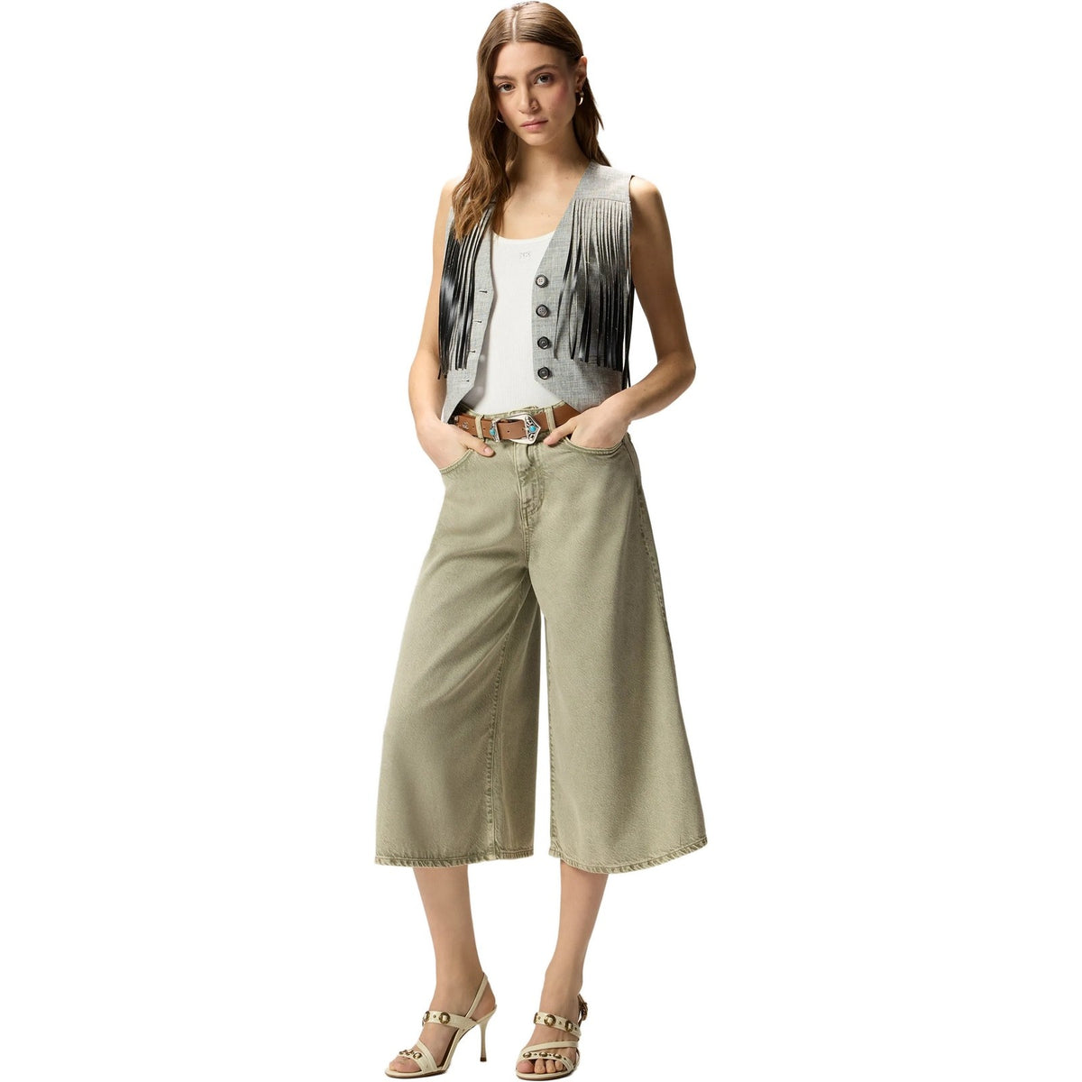 Canotte e top Donna Pinko - Calcolatore Canottiera Costina - Bianco