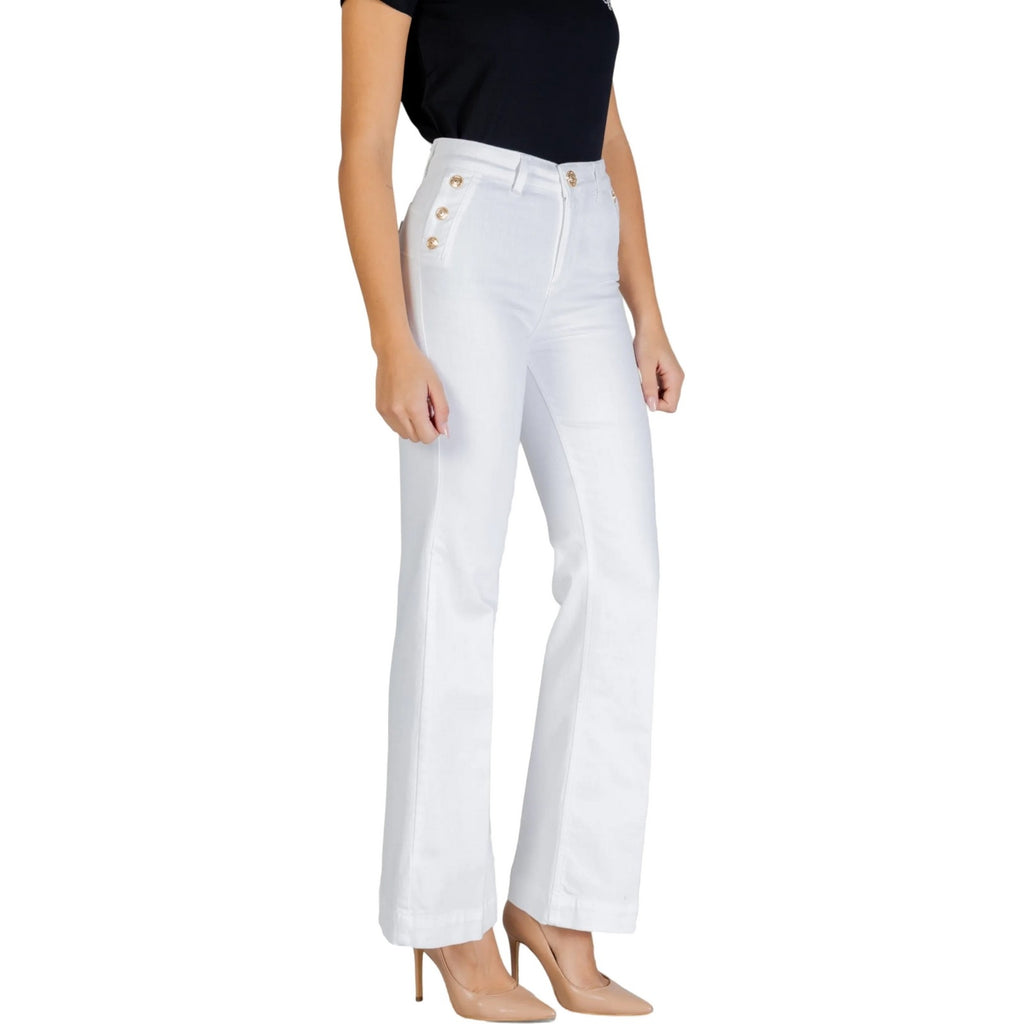 Pantaloni Donna Liu Jo - Pantalone tessuto - Bianco-Gianni Foti