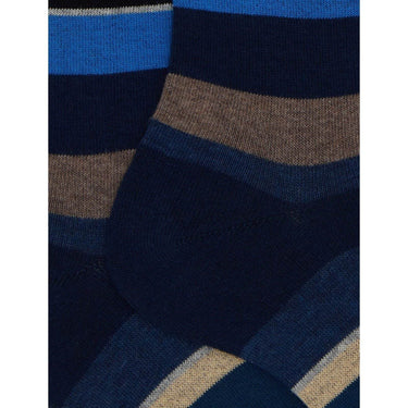 Calze Uomo Gallo - Calza Uomo Corta Riga Multicolor - Blu