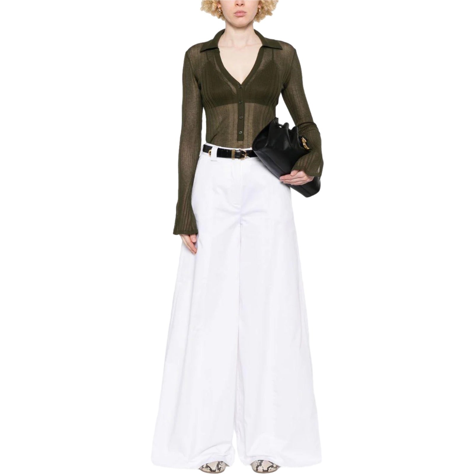 Polo Donna Pinko - Annapurna Polo Crepe Trasparen - Verde