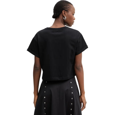 T-shirt Donna Twinset - T-Shirt In Jersey Con Ricamo "T" - Nero