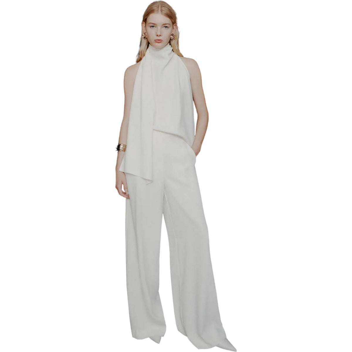 Pantaloni Donna Emme - Pantalone lungo - Bianco-Gianni Foti