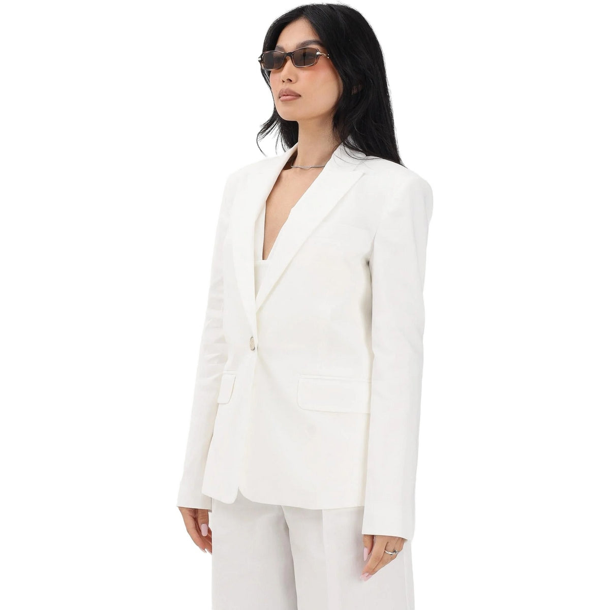 Giacche Donna Pinko - Freda Giacca Lino Stretch - Bianco