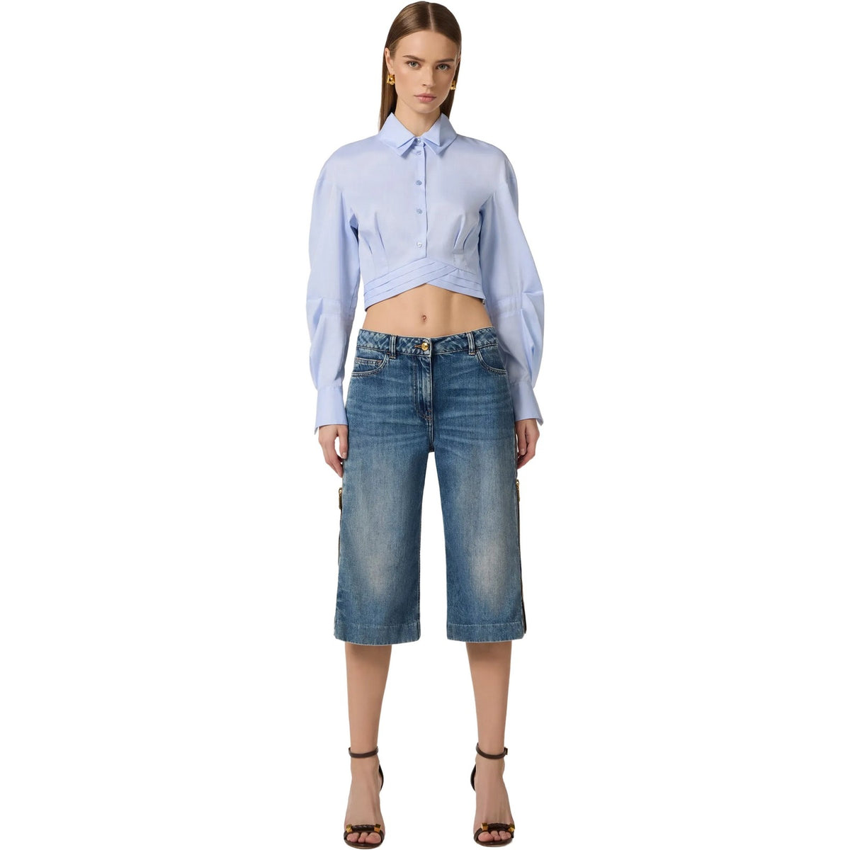 Pantaloni Donna Elisabetta Franchi - Pantalone mod. jeans - Blu