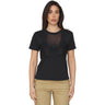 T-shirt Donna Twinset - T-Shirt Jersey Con Tulle E Pizzo - Nero