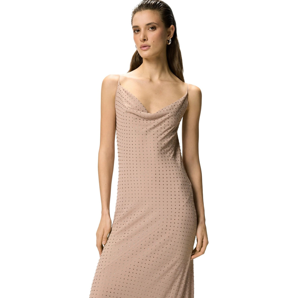 Vestiti da sera e cerimonia Donna Pinko - Farro Abito Georgette Full Str - Rosa