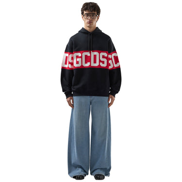 Felpe con cappuccio Uomo Gcds - Band Logo Hoodie - Nero