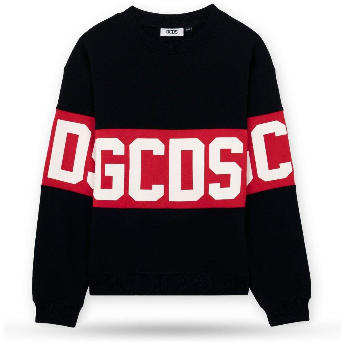 Felpe senza cappuccio Uomo Gcds - Band Logo Crewneck - Nero