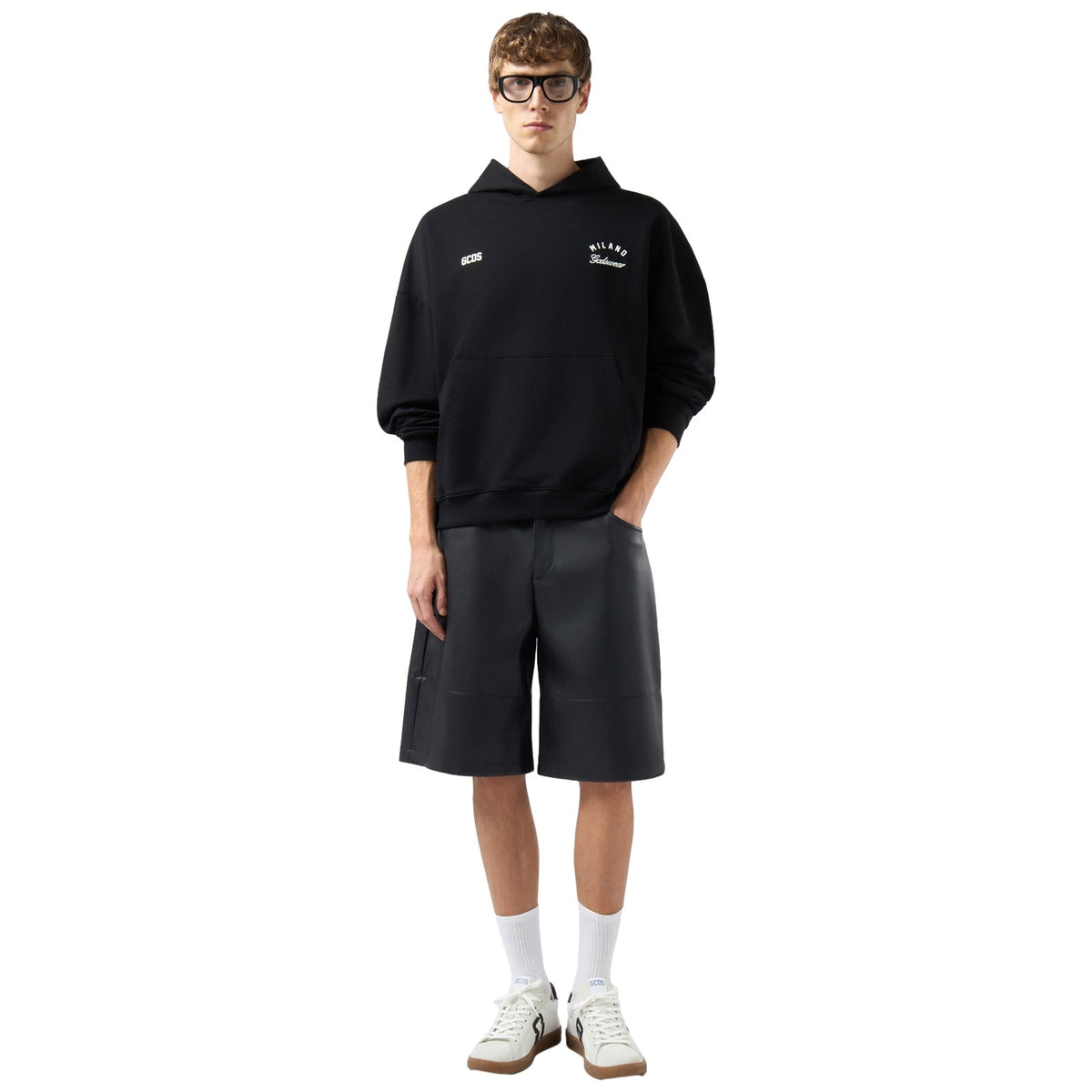 Felpe con cappuccio Uomo Gcds - Band Logo Back Hoodie - Nero
