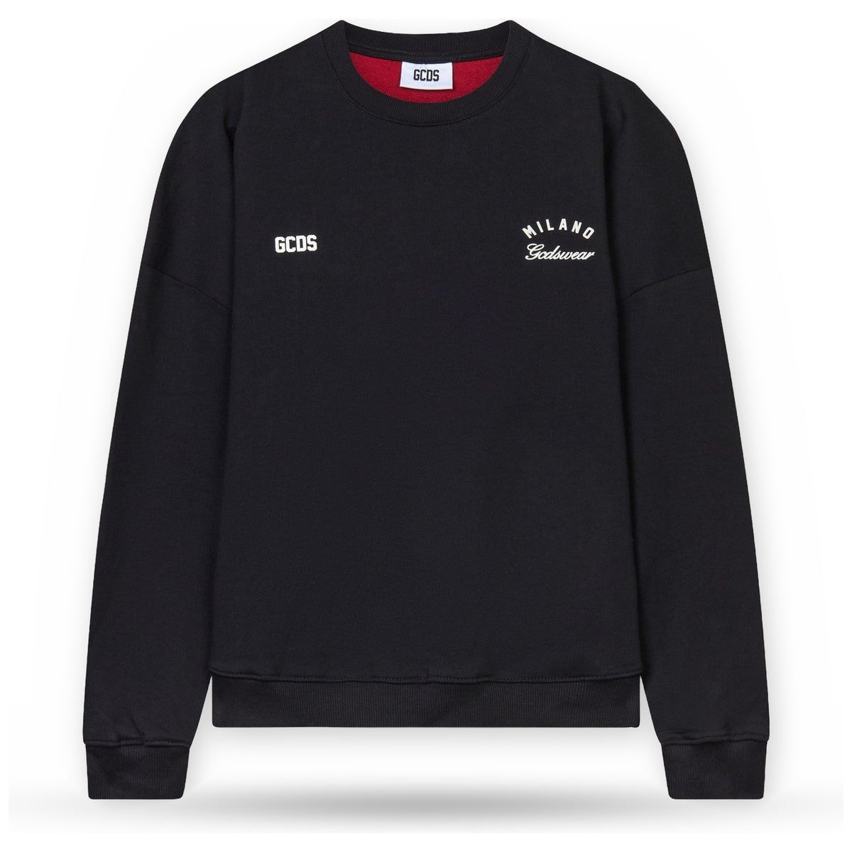 Felpe senza cappuccio Uomo Gcds - Band Logo Back Crewneck - Nero