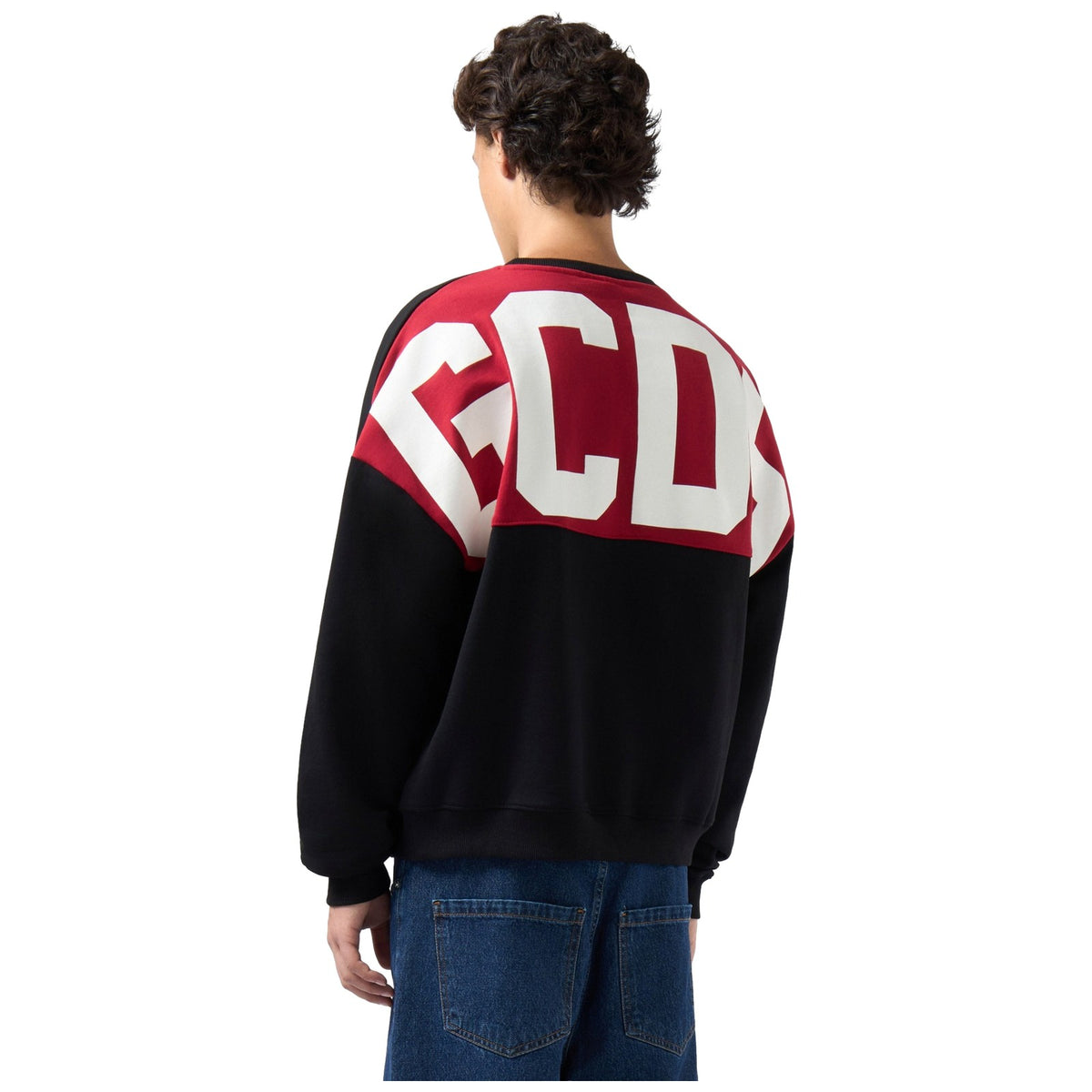 Felpe senza cappuccio Uomo Gcds - Band Logo Back Crewneck - Nero