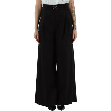 Pantaloni Donna Twinset - Pantalone Largo Con Cintura Staccabile - Nero