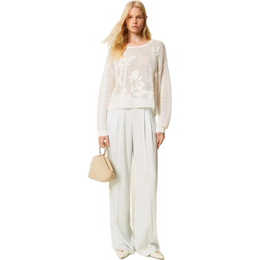 Pantaloni Donna Twinset - Pantalone Wide C/Elastico - Celeste