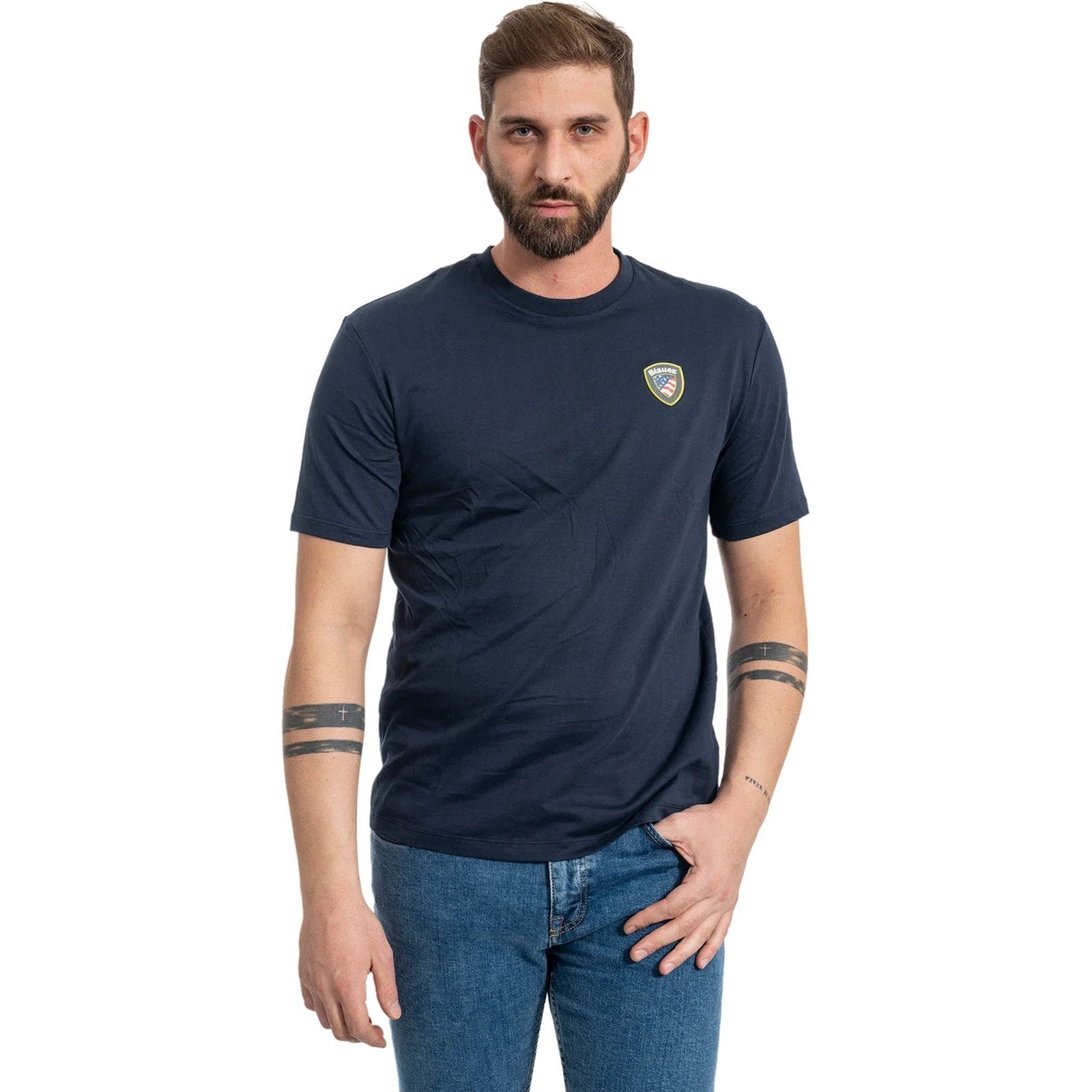 T-shirt Uomo Blauer - Faxon - Blu