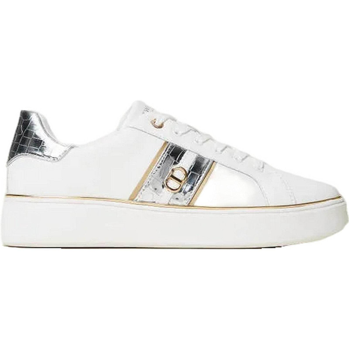 Sneaker Donna Twinset - Sneaker In Pelle - Bianco-Gianni Foti