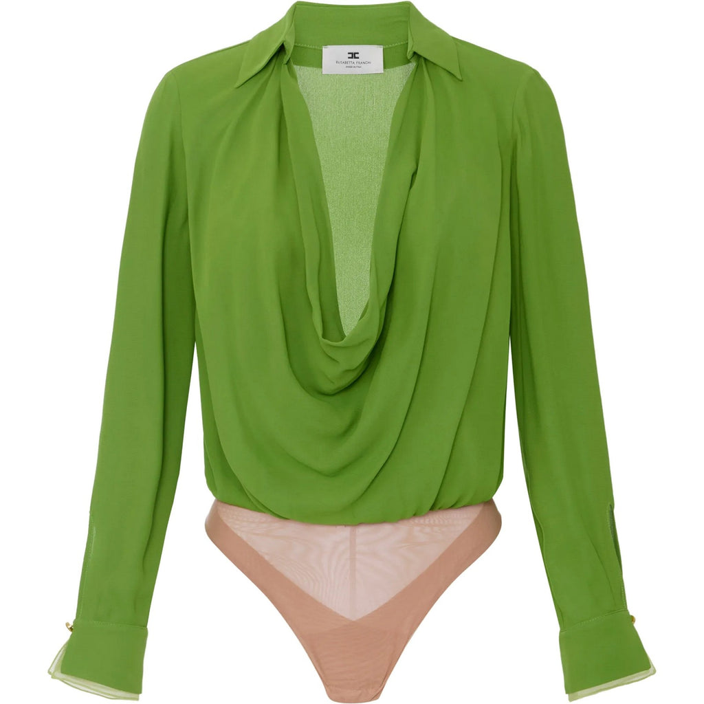 Camicie Donna Elisabetta Franchi - Camicia a body - Verde