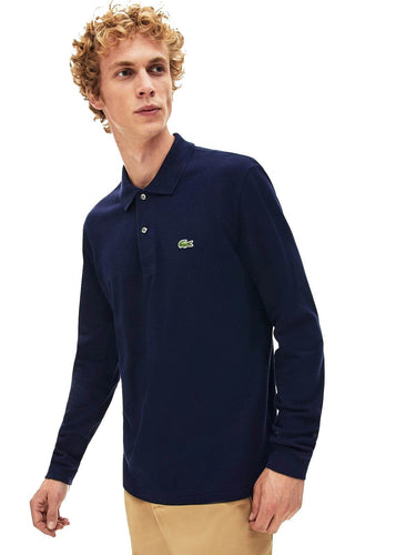 Polo Uomo Lacoste - Polo Basic Manica Lunga - Blu-Gianni Foti
