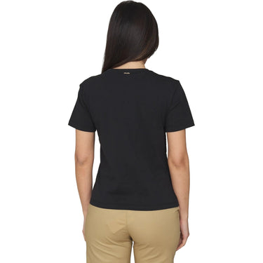 T-shirt Donna Twinset - T-Shirt Jersey Con Tulle E Pizzo - Nero