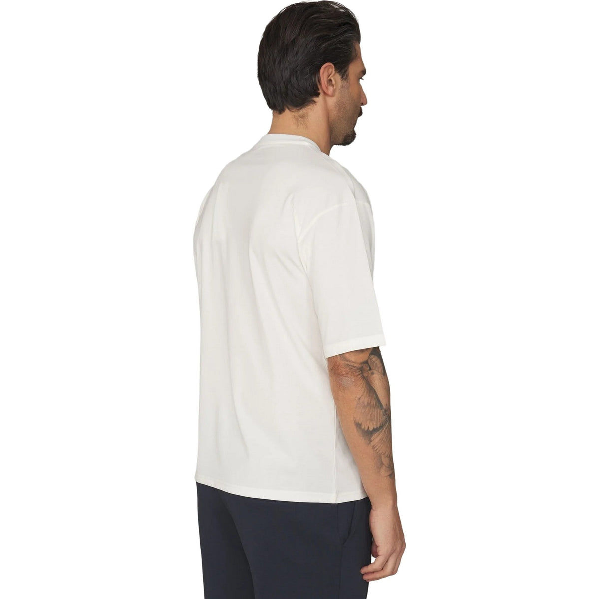 T-shirt Uomo Heskimo - T-Shirt No Iron Silk - Bianco-Gianni Foti