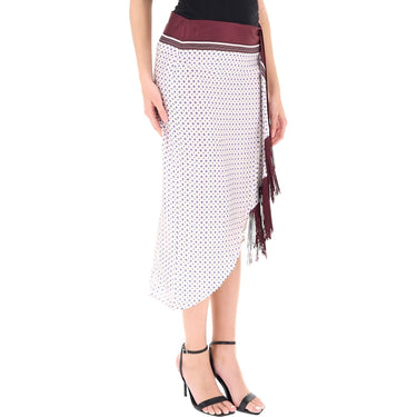 Gonne casual Donna Pinko - Gussie Gonna Twill Stampa Foul - Bianco