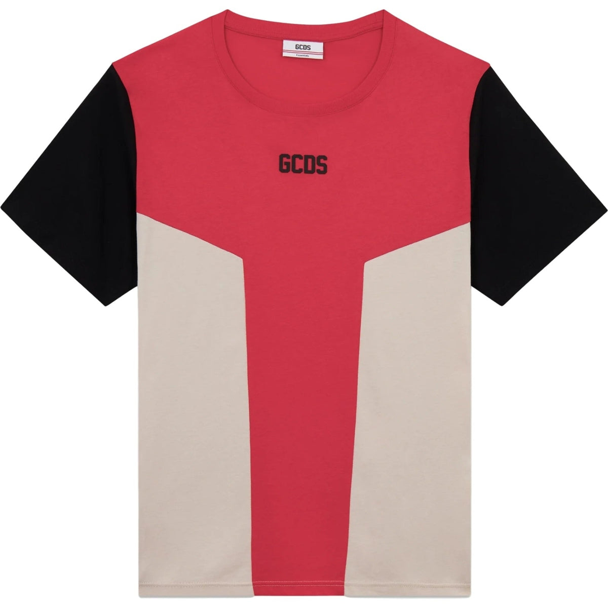 T-shirt Uomo Gcds - Color Block Ss T-Shirt - Rosso-Gianni Foti