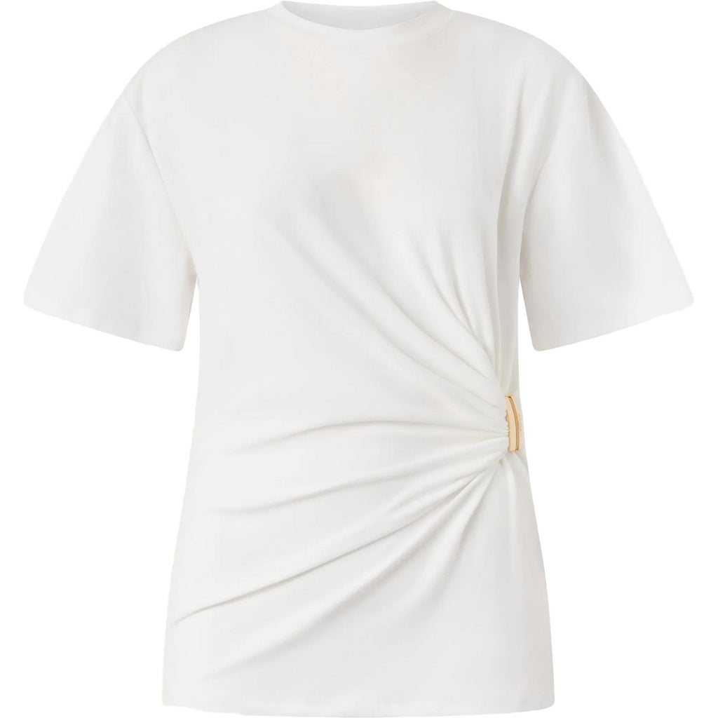 Maglie Donna Pinko - Mary Maglia Jersey Cotone Stre - Bianco