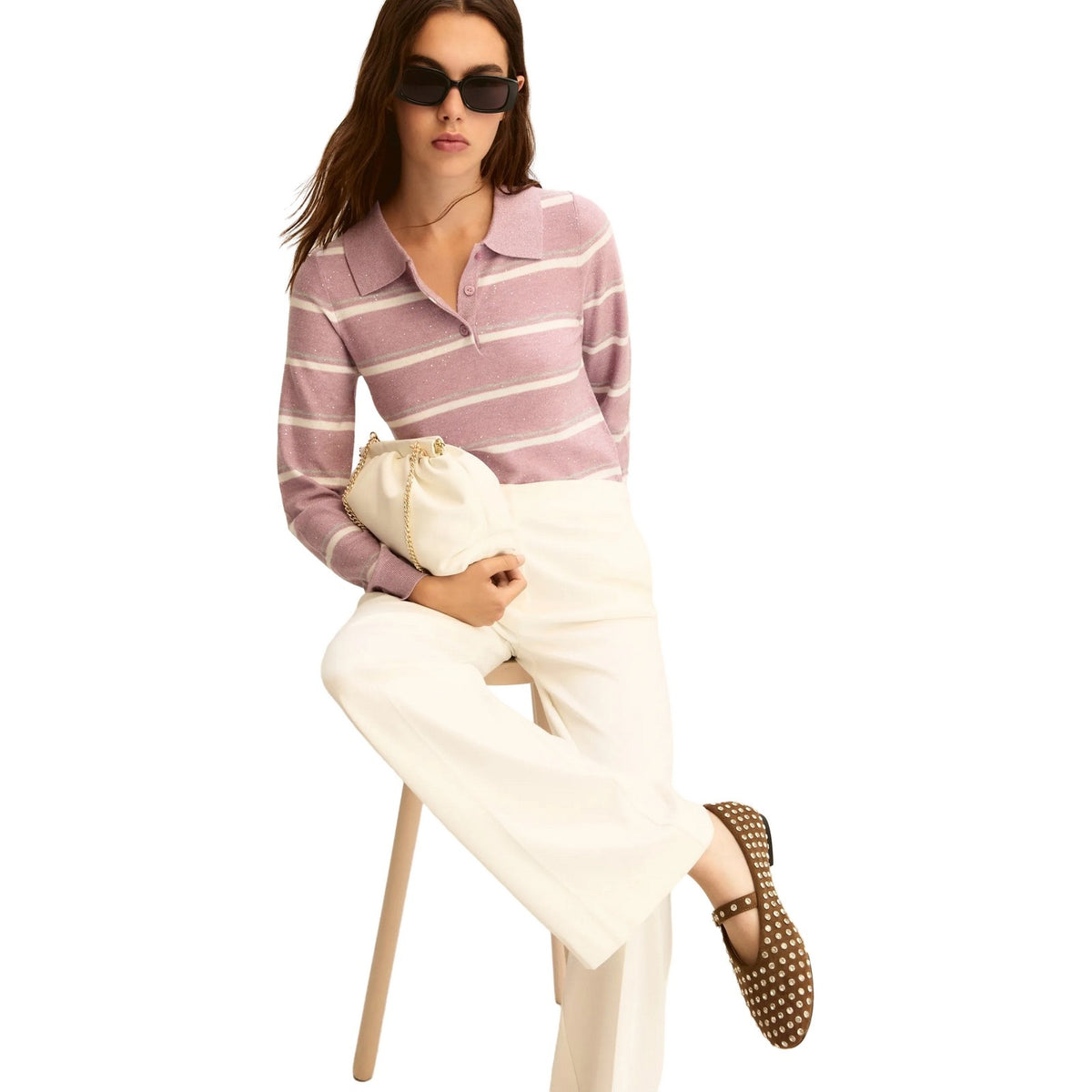 Pantaloni Donna Emme - Pantalone in jersey - Bianco-Gianni Foti