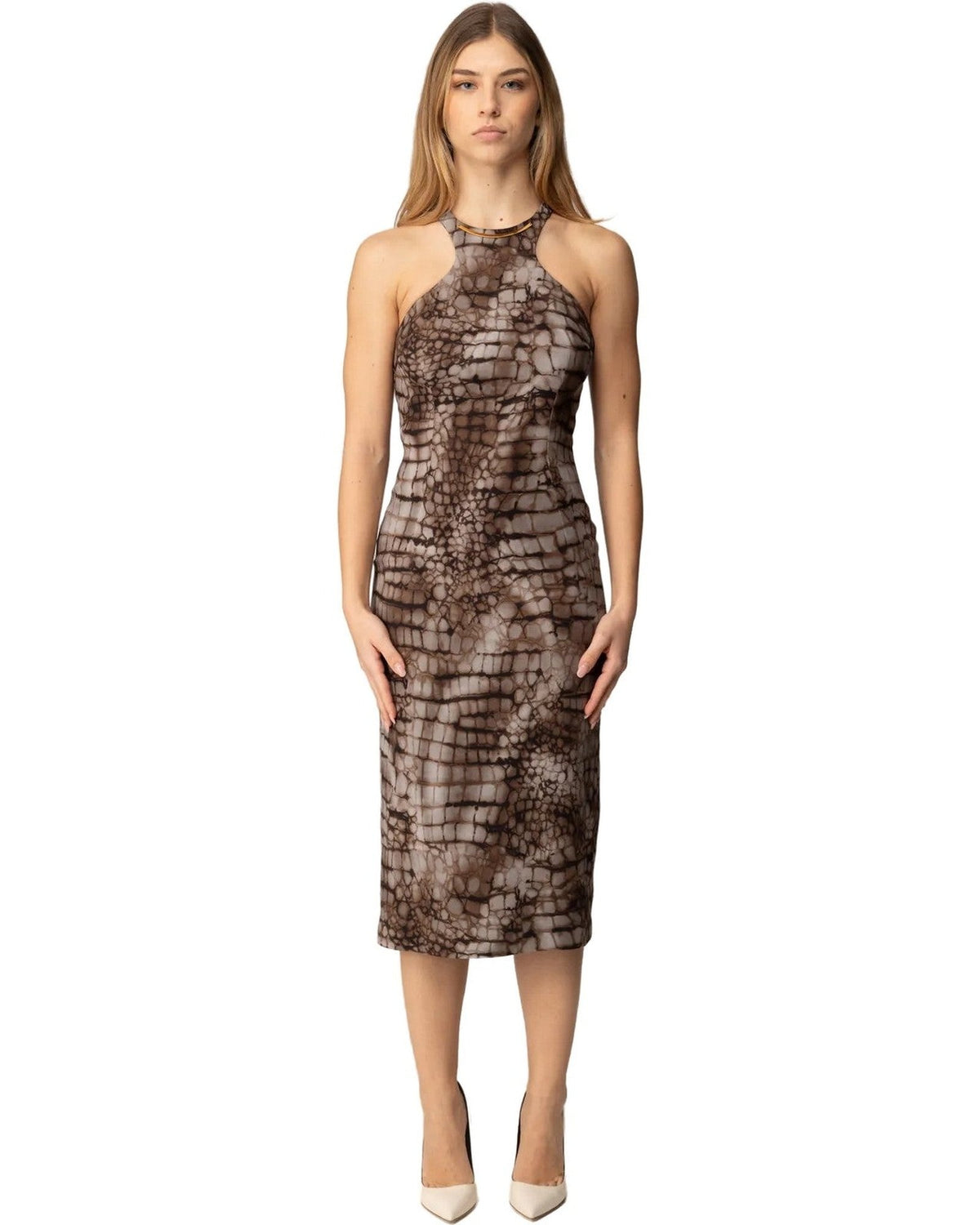 Vestiti da sera e cerimonia Donna Elisabetta Franchi - Abito AB89161E2 - Marrone