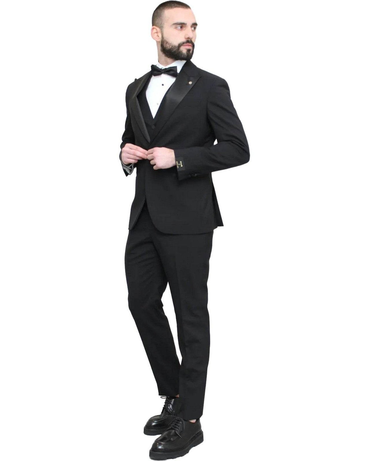 Abiti Uomo Manuel Ritz - Abito Con Gilet - Nero