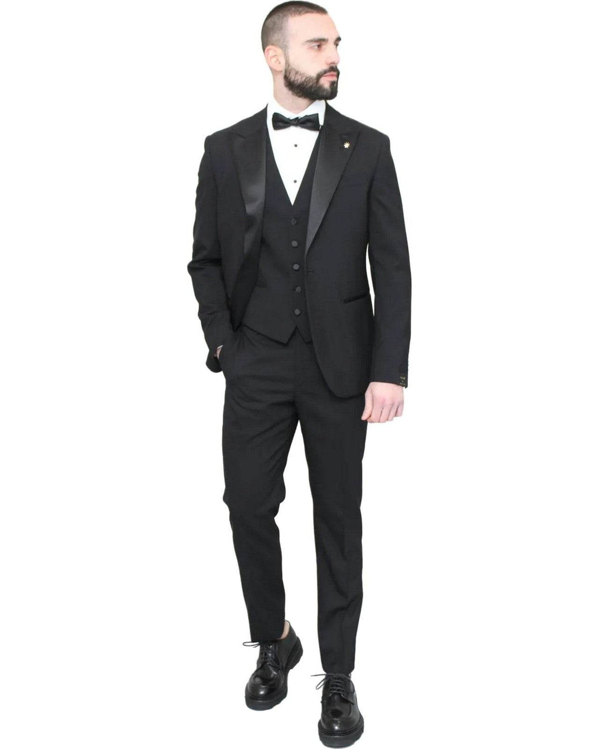 Abiti Uomo Manuel Ritz - Abito Con Gilet - Nero