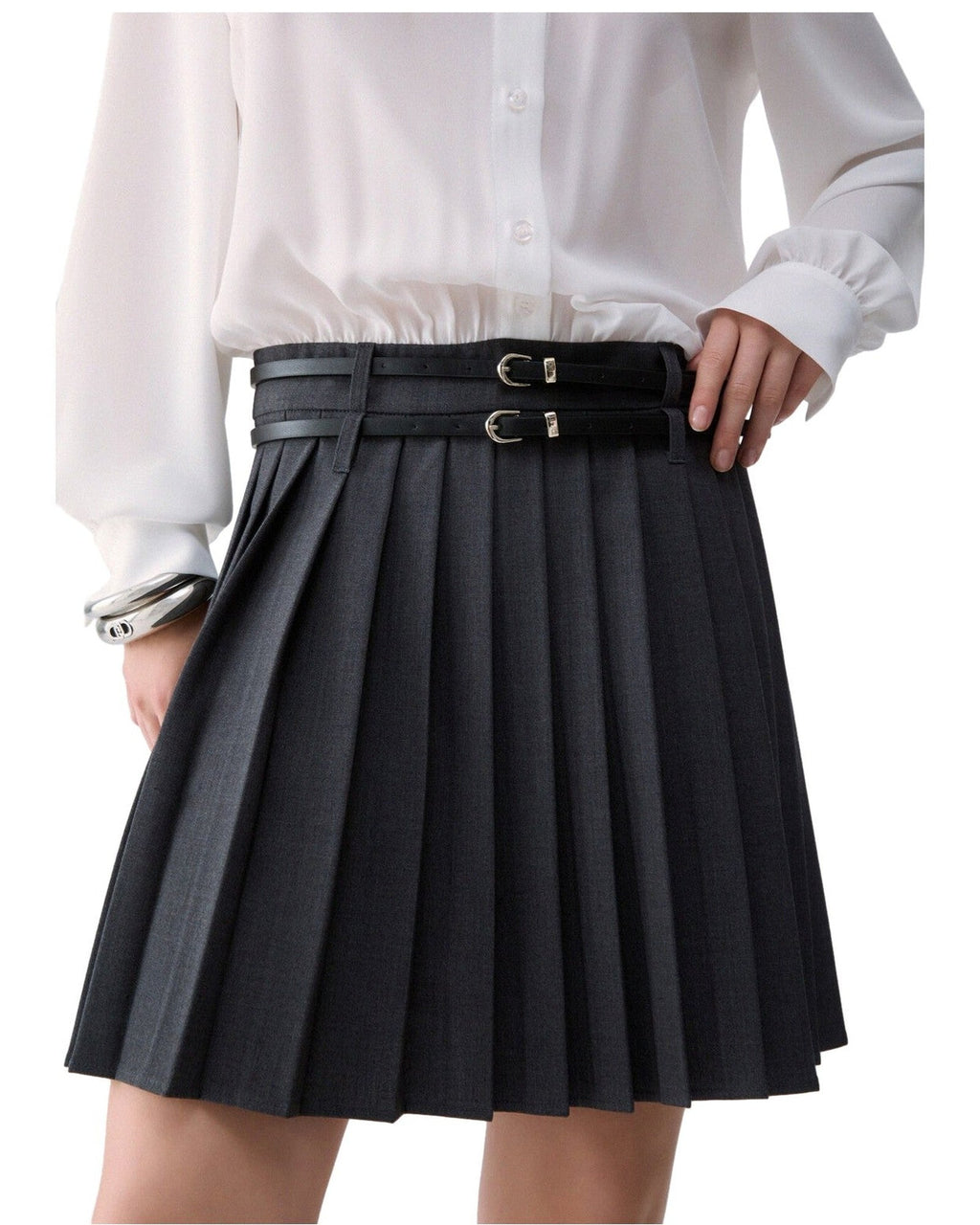 Vestiti casual Donna Liu Jo - Abito Corto Bimateriale - Grigio