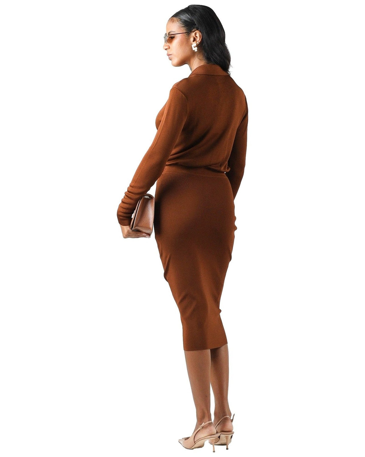 Vestiti casual Donna Elisabetta Franchi - Abito di maglia AM19S66E2 - Marrone